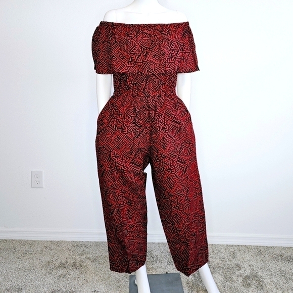 African Print Ankara Style Pants Jumper Jumpsuit Romper - Picture 1 of 5